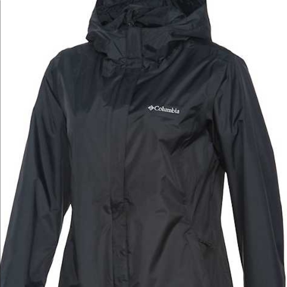 Womens Black Rain-jacket